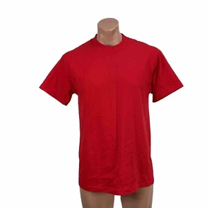 Camiseta en blanco vintage Hanes roja de una sola puntada para hombre pequeña años 90 80 NUEVA SIN ETIQUETAS - Imagen 1 de 7