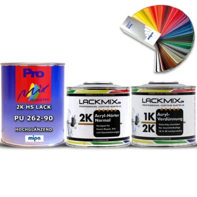 Mipa PU 262-90 / 1,0 Kg 2K-Autolack-3er Set / RAL Farben / Hochglänzend - Bild 1 von 2