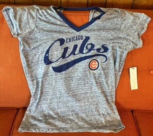 Touch Stadium Chicago Cubs Baseball Backless T-Shirt Women's XLarge Blue - Picture 1 of 6