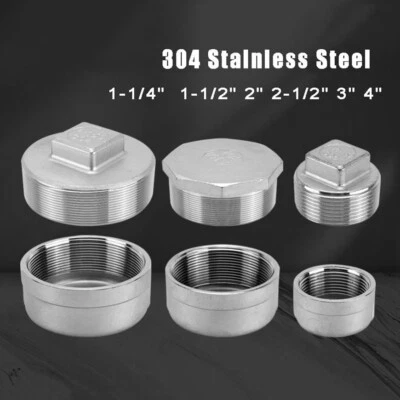 BSP to 4“ Stainless Male Blanking Plug Female Cap Tube End Cover Pipe Fittings - Image 1 of 4