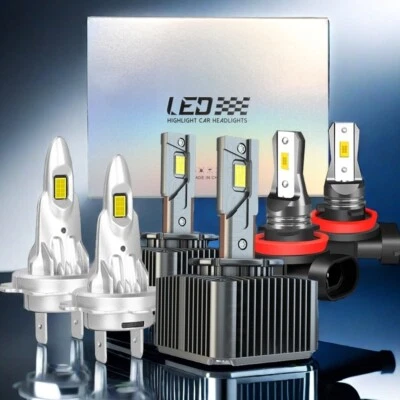 Para BMW 535i GT 2010-2011 6 piezas Bombillas LED Luz antiniebla haz alto/bajo 6000K Foto 1 de 4