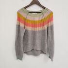 By Anthropologie Womens Colleen Sweater Size S Striped Multicolor Alpaca Nwt