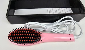 Spazzola termica in ceramica ROSA piastra per capelli styling cura bellezza - Foto 1 di 5