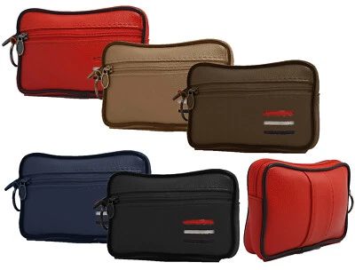 Portamonete e banconote uomo donna in eco pelle per cintura portafoglio con zip - Immagine 1 di 4