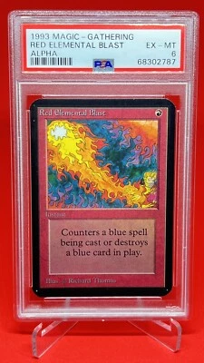 Red Elemental Blast - 1993 MtG Limited Edition GRADED ALPHA PSA 6 EX-MINT - Image 1 of 4