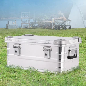 22 Zoll Aluminium Werkzeug Hartschalenkoffer Arbeit Werkzeugkiste Outdoor Camping Aufbewahrungsbox - Bild 1 von 9