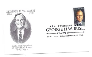 5393 George H. W. Bush Panda Cachets, quadro cancellato, FDC - Foto 1 di 1