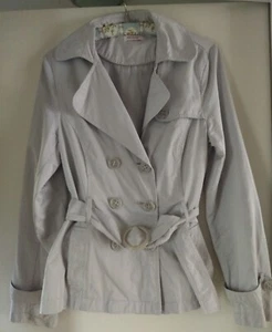 Trench Damen kurz, Gr. 38/ 40, hellgrau - Bild 1 von 6