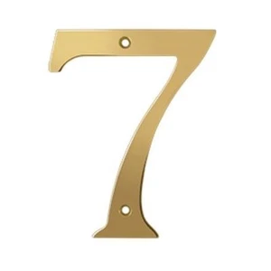 Deltana RN6-7 Number 7 | 6 Inch | Solid Brass | 4 Finishes - Picture 1 of 9