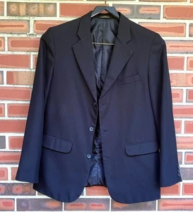 Van Heusen Black Three-Button Blazer Jacket Boys Size 18R 18 Regular - Picture 1 of 4