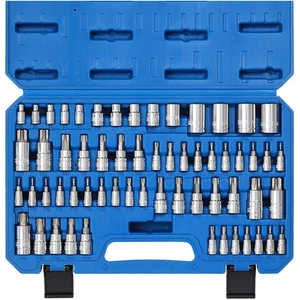 Master 60-Piece Torx Bit Socket Set - Durable S2 Steel with Carrying Case - Foto 1 di 8
