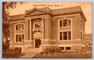 Barre Vermont Aldrich Public Library Postcard - Picture 1 of 2