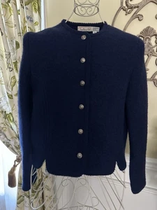 Vintage Talbots Boiled Wool Sweater Cardigan Size 10 Small EXCELLENT CONDITION! - Picture 1 of 3
