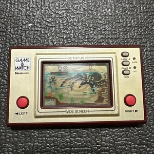 JUEGO Y RELOJ NINTENDO Octopus Pantalla Ancha 1981 Directo Desde Japón Muy Raro - Imagen 1 de 13