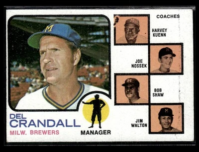 1973 Topps Field Leaders #646 (Crandall / Kuenn / Nossek / Shaw / Walton) - Image 1 of 2
