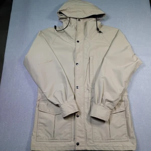 VINTAGE Cabela's Jacket Uomo Medium Beige Gore-Tex Parka con Cappuccio Impermeabile anni 90 - Foto 1 di 22