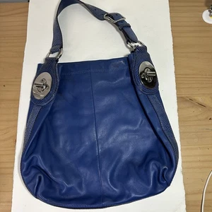 Coach 2011 Penelope Hobo blau Leder Reptil geprägt Schultertasche F16535 - Bild 1 von 10