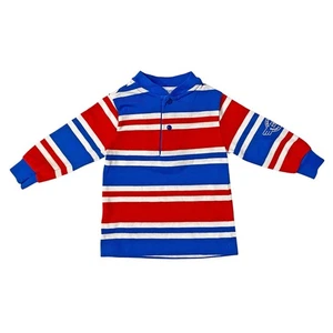 Camiseta bebé vintage años 90 OshKosh B'Gosh EE. UU. a rayas manga larga, 12 meses - Imagen 1 de 4