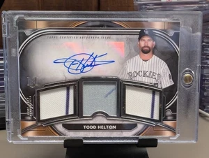 2021 Topps Museum Todd Helton #SPTRA-TH Singature Swatch Triple Relic Auto /99 - Picture 1 of 1