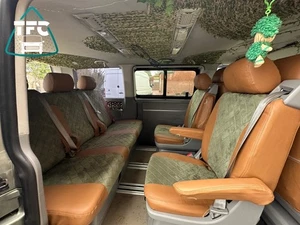 SEAT COVERS FOR VW T5 T6 Eco Leather and Alcantara with Diamonds 7 SEATER - Picture 1 of 12