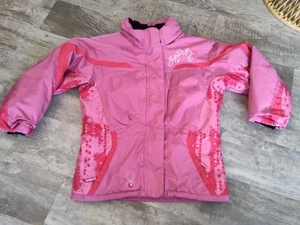 VTG Spyder Girls Ski Jacket Thinsulate Pink Kids Size 8 Snowboard Outdoors - Picture 1 of 19