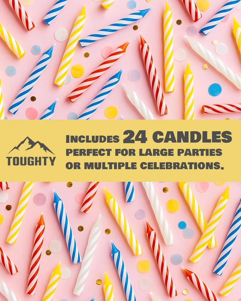 Velas de cumpleaños relucientes - - Divertido truco espiral velas de cumpleaños para pastel y... Foto 1 de 4