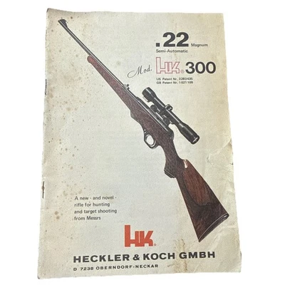 HECKLER & KOCH HK 300 .22 MAGNUM MANUAL/LIBRO DE INSTRUCCIONES ORIGINAL Foto 1 de 2