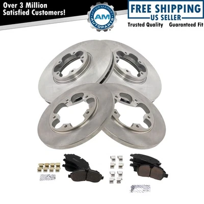 Front & Rear Premium Posi Ceramic Disc Brake Pads & Rotors for T150 T250 - Imagem 1 de 4