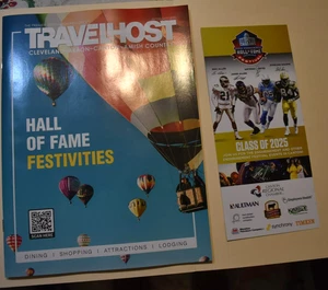 TRAVELHOST FOOTBALL HALL FAME EDITION, Akron-Canton 103 Pages & Schedule Flyer - Picture 1 of 4