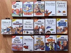 SEGA MASTER SYSTEM GAMES LOT BUNDLE VIDEO GAMES - Picture 1 of 19