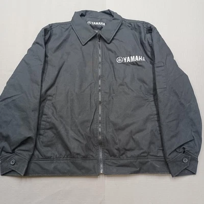 Yamaha Jacket Mens Large Black Quilted Lined Zip Up Work Coat Motorcycle - Image 1 of 4