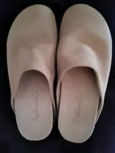 Wunderschöne Damen Casey Pantoletten Wildleder leichte Eiche Slipper Schuhe Salbei Größe 6,5M, Neu ohne Etikett - Bild 1 von 6