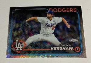 2024 Topps Chrome Logofractor CLAYTON KERSHAW Refractor Card #110 Dodgers - Picture 1 of 2