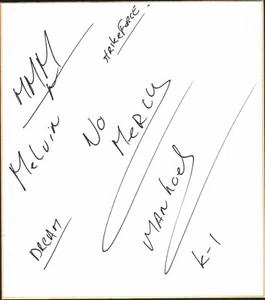 Melvin Manhoef Signed Shikishi Japanese Art Board PSA/DNA COA K-1 Dream Auto'd - Picture 1 of 12