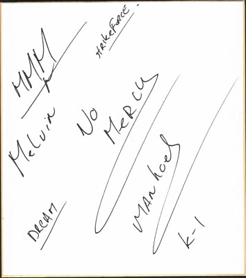 Melvin Manhoef Signed Shikishi Japanese Art Board PSA/DNA COA K-1 Dream Auto'd - Image 1 of 4