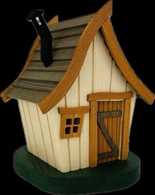 RICHARD GLÄßER Rauchhaus Abenteuerhaus Natur Höhe 20cm NEU Räucherhaus Halloweenhaus Holzhaus