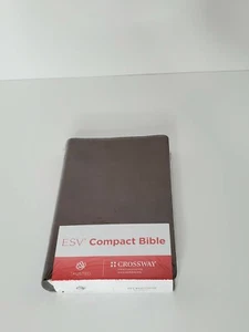 BIBLE ESV COMPACT BIBLE CROSSWAY TRUSTED BROWN NEW - Picture 1 of 3