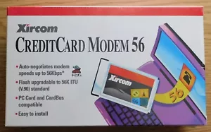 NOS 1998 Xircom CreditCard Modem 56, 56Kbps PC Card modem for portable PCs - Picture 1 of 5