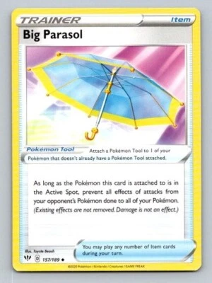2020 Pokemon Card Darkness Ablaze Big Parasol 157/189 - Image 1 of 2