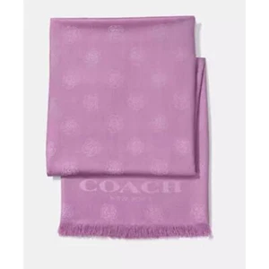 COACH Ladies Primrose Rose Jacquard Embossed Oblong Scarf, NWT - Picture 1 of 2