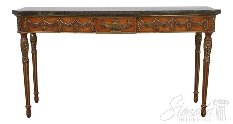 L54936EC: JOHN WIDDICOMB Adam Style Marble Top Console Table Cover