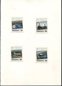 VANUATU LLOYD'S LIST NEWSPAPER SHIPPING AVIATION IMPERF PROOFS QUESTA 1984 - Picture 1 of 2