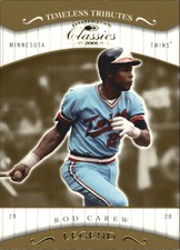 2001 Donruss Classics Timeless Tributes #156 Rod Carew /100 