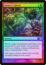 Nature's Spiral FOIL Magic 2010 / M10 HEAVILY PLD Green Uncommon CARD ABUGames