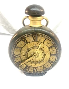 Italian Leather Wrapped Glass Decanter Bottle - Picture 1 of 5
