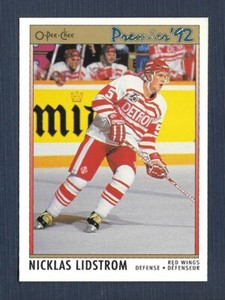 1991-1992 O-Pee-Chee Premier Nicklas Lidstrom (RC) #117 Detroit Red Wings NM/MT+