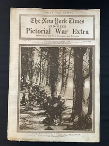 1914 Oct 1 Mid-Week Pictorial New York Times RHEIMS CATHEDRAL WWI Vol 1 No 4 - Picture 1 of 8