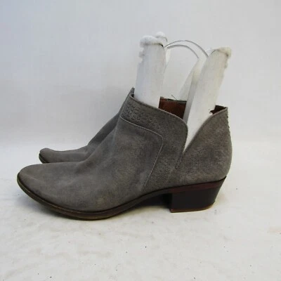 Botas botín de moda Lucky Brand para mujer talla 10 M de cuero gris con cremallera al tobillo Foto 1 de 4