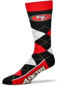 San Francisco 49ers NFL Dress Socks One Size Unisex Sizing Red Black White Niner - Picture 1 of 1