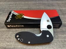 Spyderco Insistent Plain Edge Folding Knife, Black G-10 Handles C246GP